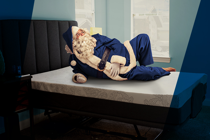 Santa loves the hi low adjustable bed by Flexabed