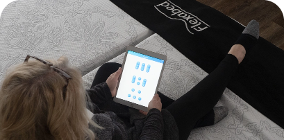 <p>Flexabed App: Adjust your bed and set alarms from your phone.</p>
